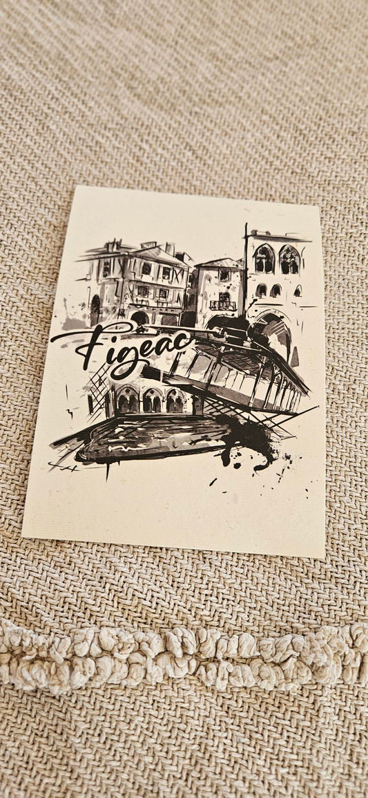 Carte postale 10x15 cm Figeac