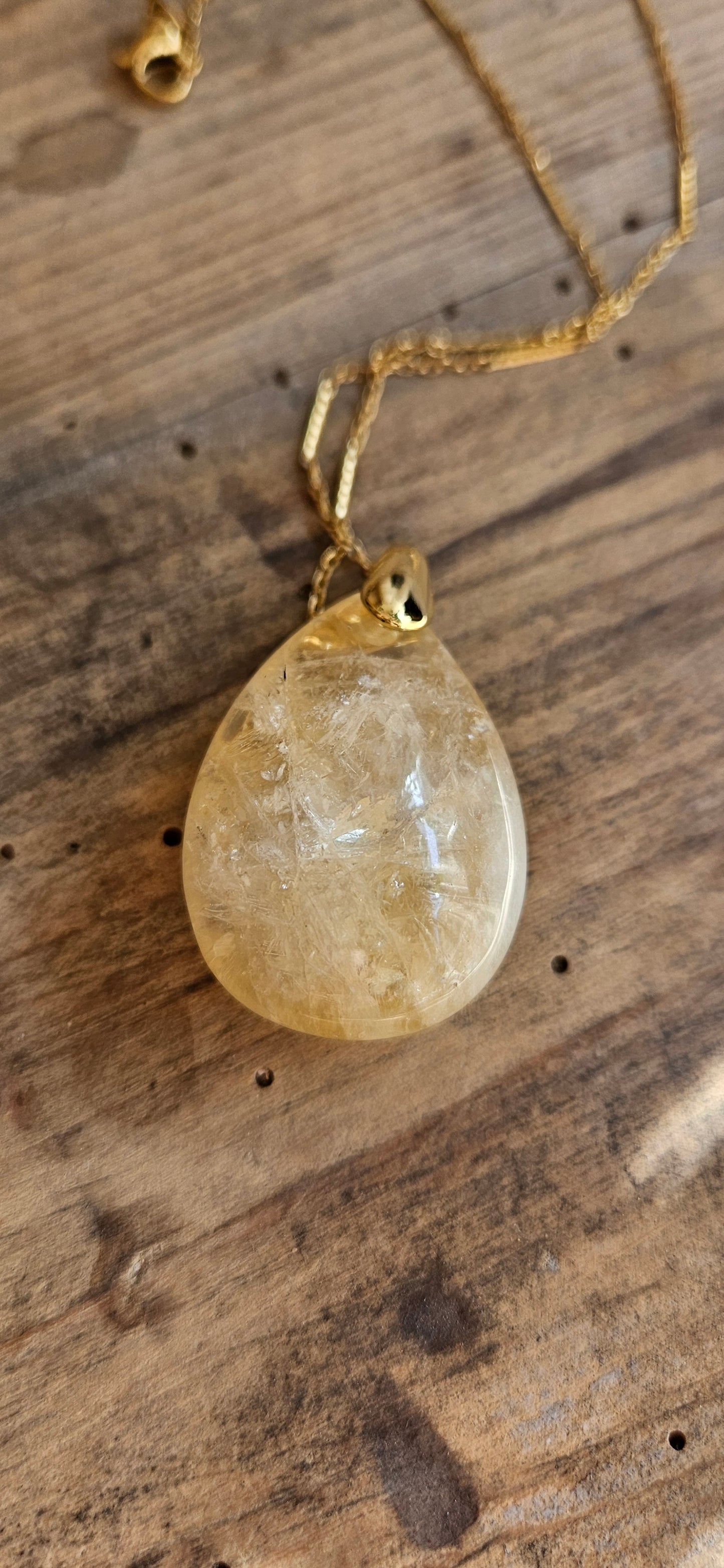 Collier goutte citrine