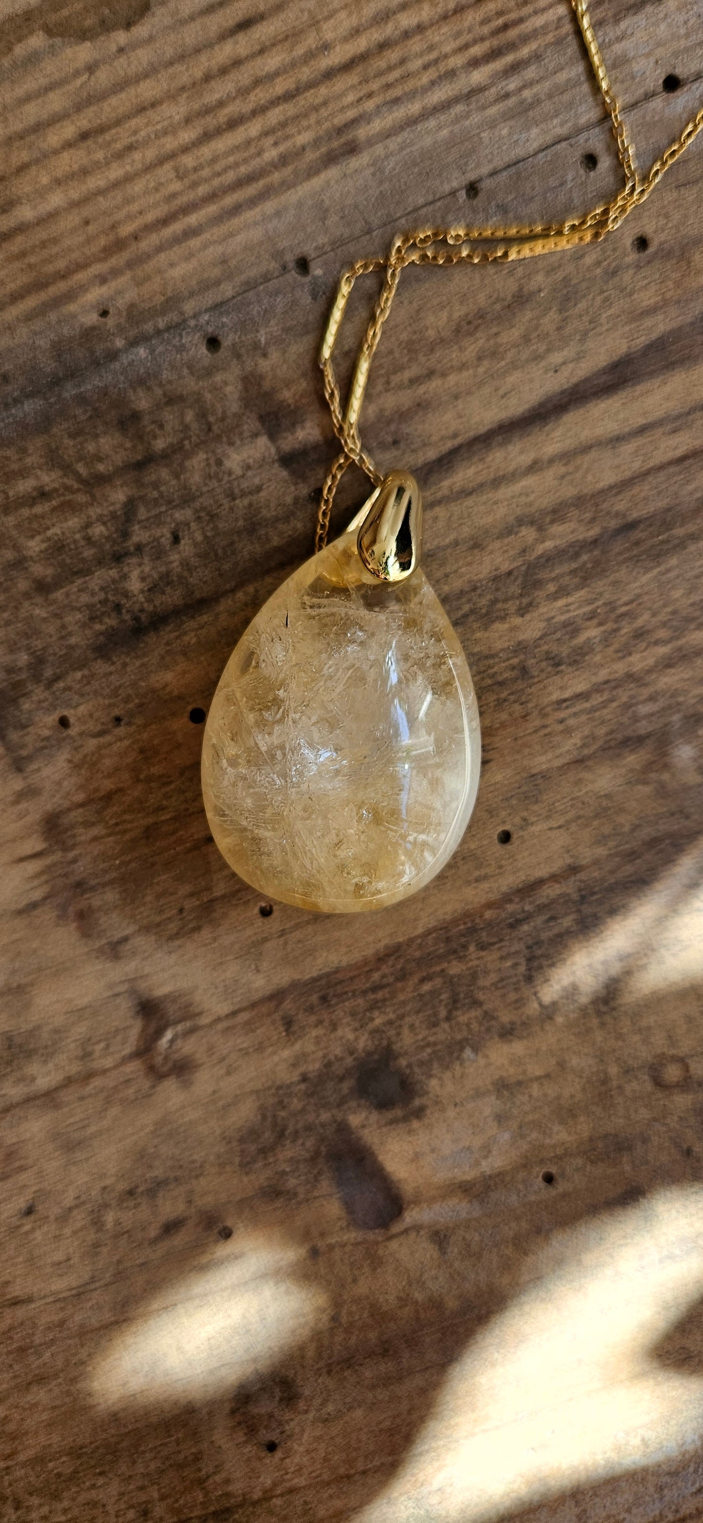 Collier goutte citrine