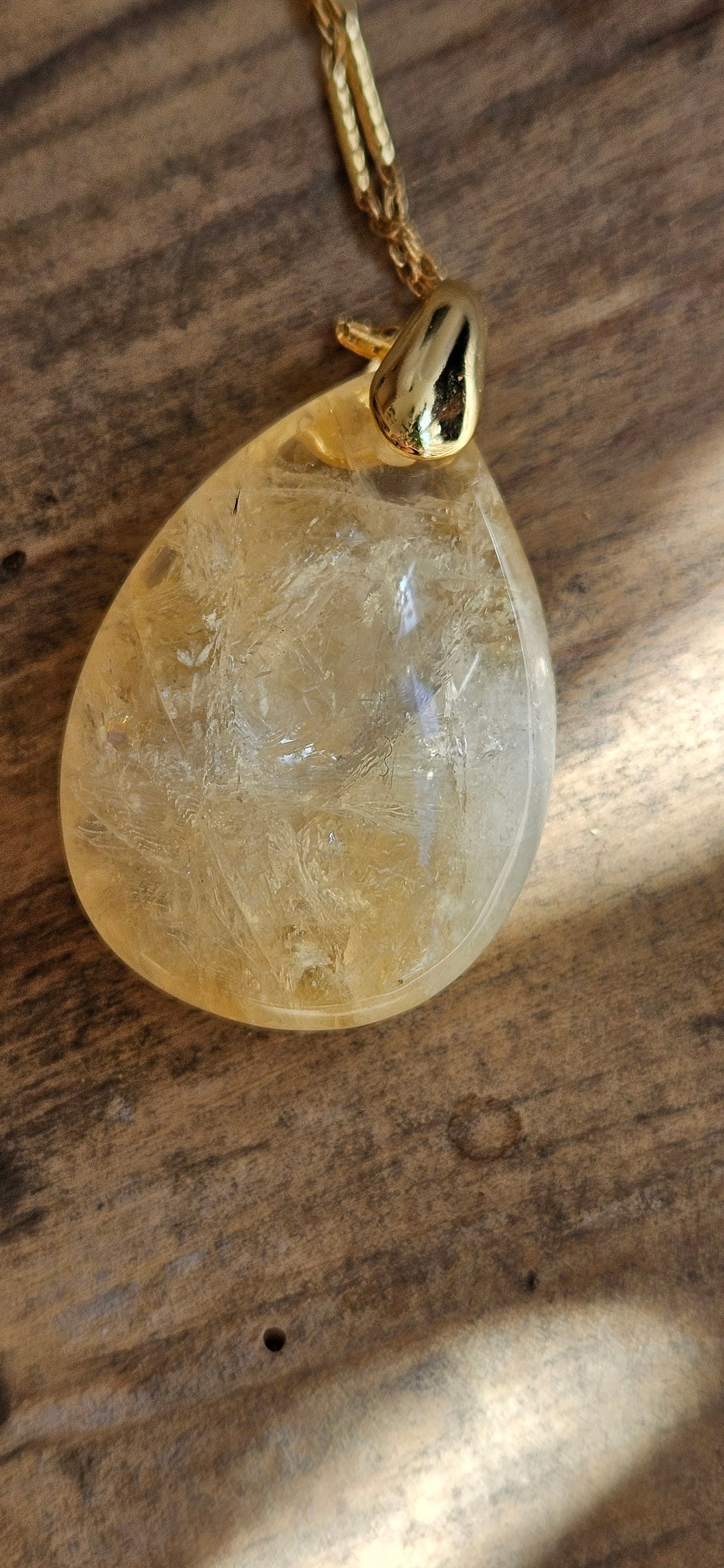 Collier goutte citrine